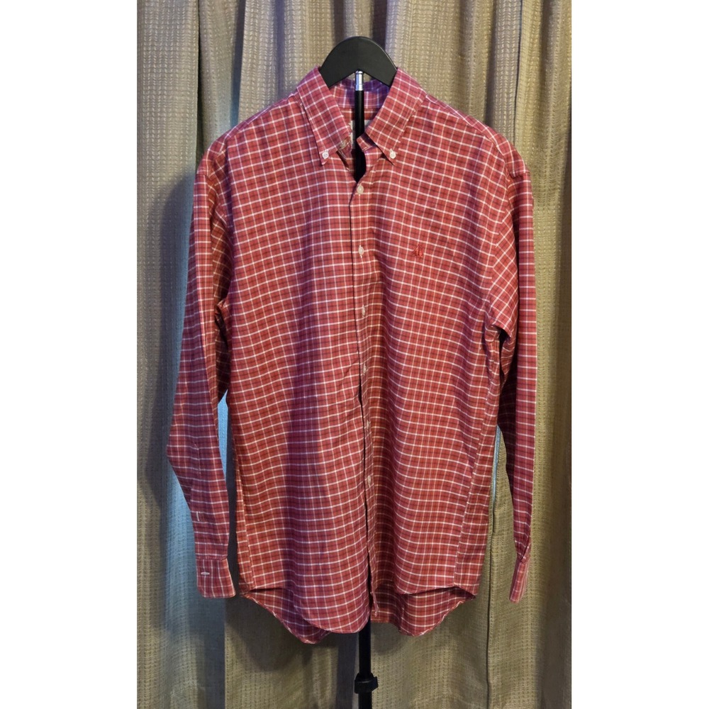 Brooks Brothers Plaid Button Down Shirt Mens Size Medium‎ Red White